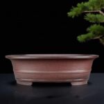 Half-handmade Purple Sand Retro Rectangular Simple Flower Pot