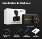 Dash Cam Front And Rear Car Camera Dual Dashcam 1080P FHD - Image 4
