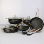 Household Fashion Gangyan Marble Non-stick Pot Set