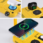 Mobile Phone Headset Watch Three-in-one Multi-Function Wireless Charger Smart Small Night Lamp - Image 4