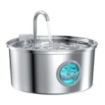 All Stainless Steel Pet Water Dispenser Round Runway Type Large Capacity Dogs And Cats Water Dispenser - Image 8