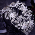 Bridal Wedding Tiara Luxury Handmade Rhinestone Headband - Image 6