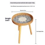 Hand-woven Shell Storage Tray Sofa Side Table - Image 10