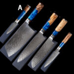Damascus Restaurant Commercial Professional Kitchen Knife Set - Image 7