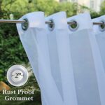 Outdoor Shading Door Curtain Waterproof Curtain Pavilion Balcony White Mesh Curtains Terrace Window Screen - Image 10