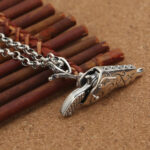 Men's Punk Style Domineering Pistol Exquisite Thai Silver Pendant - Image 2