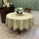 Lace Round European-style Table Cloth Simple Solid Color Household - Image 4