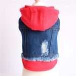Pet Supplies Denim Dog Knitted Hooded Vest - Image 2