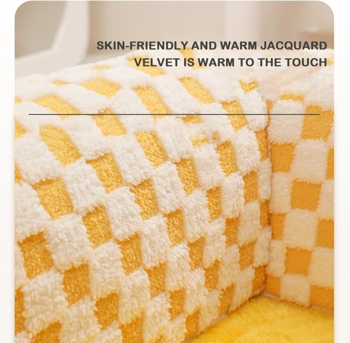2 In 1 Dog Cat Bed Tunnel Cute Fan Shaped Pet Bed Funny Plush Plaid - Image 5