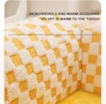 2 In 1 Dog Cat Bed Tunnel Cute Fan Shaped Pet Bed Funny Plush Plaid - Image 5