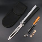 Wing Pictograph Butterfly Knife Aluminum Alloy Handle Safety Practice Not Cutting Edge - Image 9