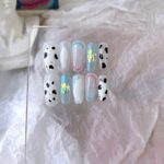 Summer Hand Painted Cow Pattern Nail Enhancement Patch - Image 2