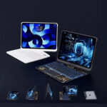 360 Swivel Keyboard Clear Case For IPad Smart Trackpad Bluetooth-compatible Keyboard Case Cover With Pen Slot - Image 2
