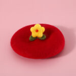 Pet Cat Dog Wool Felt Flower Hat - Image 3