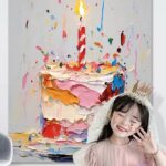 Birthday Party Layout Cake Hanging Cloth Children Background Wall - Image 2