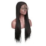 Braided Wigs Synthetic Lace Front Wig Black - Image 2