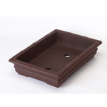 Bamboo Mid-line Rectangular Shallow Pot Handmade Raw Ore Purple Sand Flowerpot - Image 3