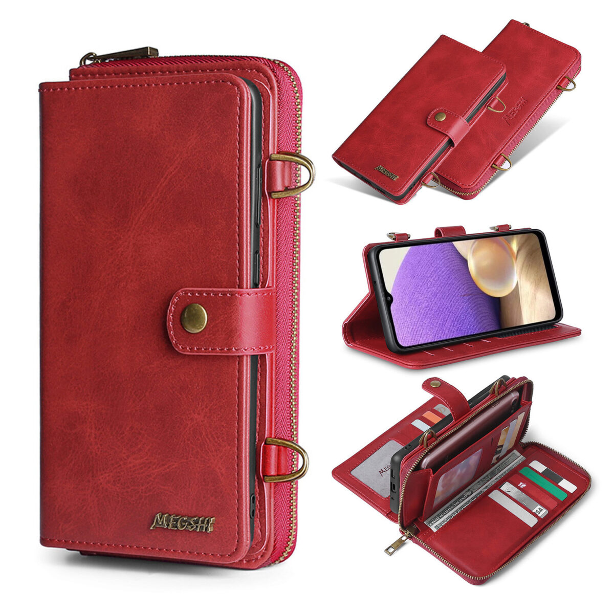 Diagonal Mobile Phone Case Flip Holster Multi-function Protective Cover - Image 2