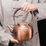 Copper Boiling Water Manual Mechanism Antique Tea Brewing Pot - Image 5