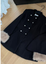 Women's Ring Fashionable Cape Cloak Wool Coat - Image 7