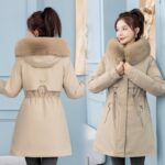 Women's Mid-length Slim Fashion Cotton-padded Jacket - Image 10
