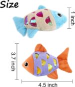 Cat Catnip Toys Small Cat Fish Toys With Crinkle Shine Ring Paper To Make Sound To Catch Your Cats Eyes And For Your Cats To Chew And Catch Interactive Cat Toys Indoor Cat - Image 7