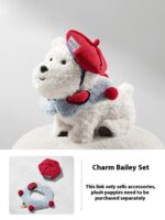 Babycare West Highland Plush Puppy Command Dog Scarf Hat Dog Clothes Set - Image 4