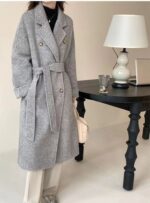 Light Luxury Thick Rabbit Fur Silk Double-faced Woolen Goods Coat - Image 4