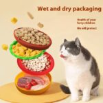 Hamburger Style 5-in-1 Dog Bowl Anti-choke Non-slip Pet Slow Feeding Bowl - Image 3