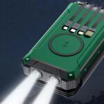 With Four-wire Large Solar Charging Unit Folding Wireless Charger Power Bank - Image 3