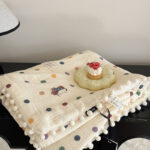 Fleece Blanket Light Luxury Ins Crepe Cotton Multi-functional Small Blanket Office Nap Blanket Shawl Cover Blanket - Image 10