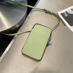 Fully Equipped Twist Lock Palm Print Leather Simple Solid Color Horizontal Mini Bag - Image 4