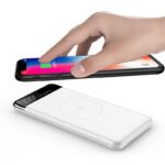 Thin And Light Type 10000mAh Digital Display Wireless Power Bank With Built-in Cable - Image 2