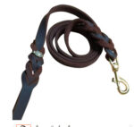 Pet Supplies German Shepherd Hand Holding Rope Cowhide Dog Leash Hand-knitted Medium And Large - Image 5