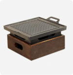 Wooden Seat Korean Style Grill Pan Grill Household Smokeless - Image 8