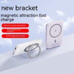 Magnetic Suction With Bracket Wireless Charger Portable 5000mAh Mobile Power Supply - Image 3