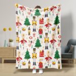 Nutcracker Pattern Blanket Boy Girl Christmas Gift Four Seasons Universal Suitable For Bed Sofa Decoration - Image 6