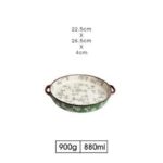 Japanese -style Cherry Blossom Hand -painted Ceramic Baking Sheet - Image 4