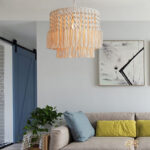 Living Room Bedroom Decoration Cotton Thread Creative Personality Pastoral Style Woven Chandelier - Image 3