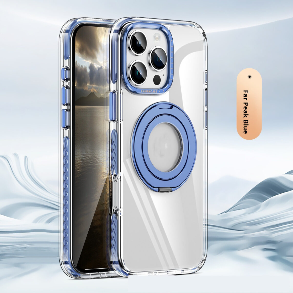 Phone Case Transparent 360 Magnetic Rotating Bracket Drop-resistant - Image 9