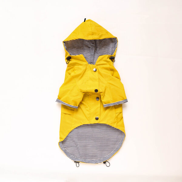 Windproof British Retro Padded Dog Raincoat