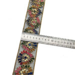 Retro Ethnic Sequin Lace Color Embroidery Gold Strand Rope Ribbon - Image 5