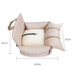 Car Cat And Dog Pet Sofa Nest Lattice Color Matching Portable Folding - Image 5