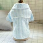 Pet Dog Cat Clothing Home Clothing Striped Cotton And Linen Pajamas - Image 6