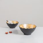 Handmade Ceramic Baking Black Hot Stamping Aluminum Storage Tray - Image 2