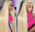 13x 4 Front Lace Human Hair Wig Wig Straight Hair - Image 9