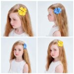 20 60pcs 3 Inches Boutique Grosgrain Ribbon Pinwheel Hair Bows For Baby Girls, Toddler Bows Hair Clip Birthday Gifts In Pair - Image 3