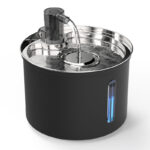 Pet Stainless Steel Plastic Spray Mute With See-through Water Dispenser - Image 5