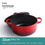 Iron Workshop Enamel Soup Pot Thickened Cast Pot - Image 10