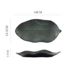 Japanese Fish Creative Leaf Dinner Household Kiln Changed Ceramic Dinner Plate - Image 3